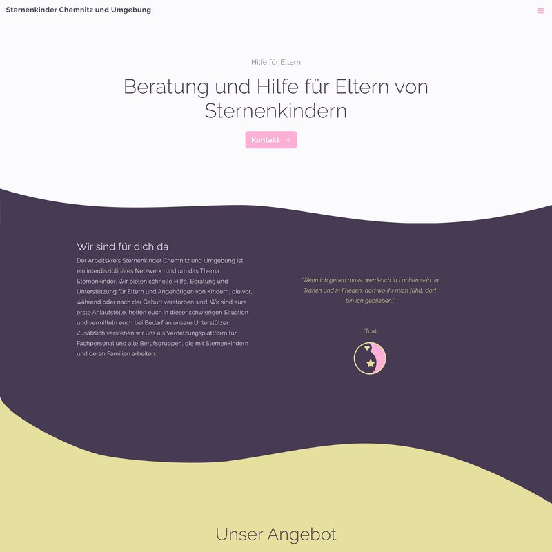 sternenkinder-chemnitz website erstellen lassen durch melaniemueller design
