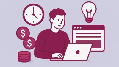 illustration eines programmierenden freelancers