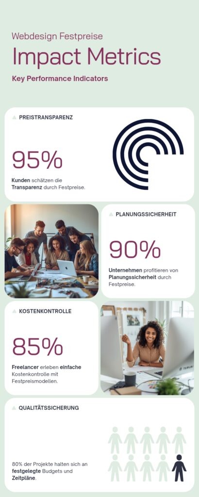 Infografik zu Webdesign mit Festpreis