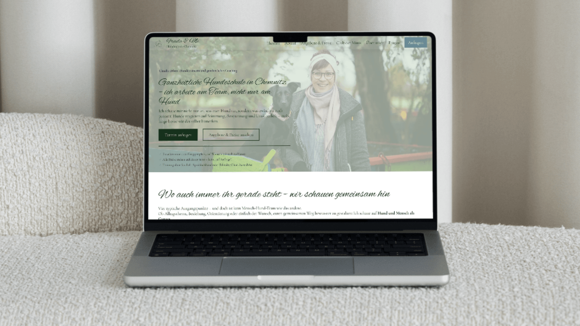 Fallstudie Webdesign für Hundeschule Frieda&Me
